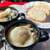 かぶと野菜を食べるクリームシチュー