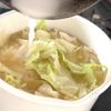 【豚ねぎのあんかけスープ】トロッとした卵黄が合う♪の工程4