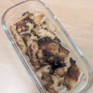 ゆいの作ってみた!投稿(鶏むね肉の味噌マヨにんにく醤油♩3Step！作りおきにも◎)