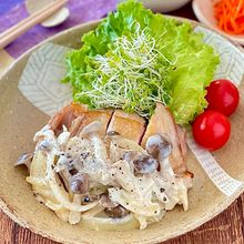 こっくり濃厚♩チキンのきのこクリームソース