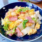 やさしい味◇ふわふわ卵焼きと白菜とベーコンの白だしのサッと煮