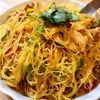 ぱんだの作ってみた!投稿(簡単本格的な味♪夏野菜と豚肉のカレー風味焼きビーフン🍴)