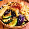 やみつき♡【鶏肉となすズッキーニの甘酢だれ】