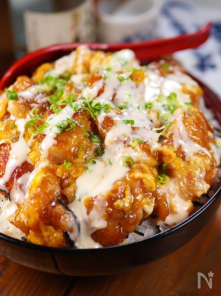 マヨソースがあま～い🤭💕てりたまチキン南蛮丼🍚