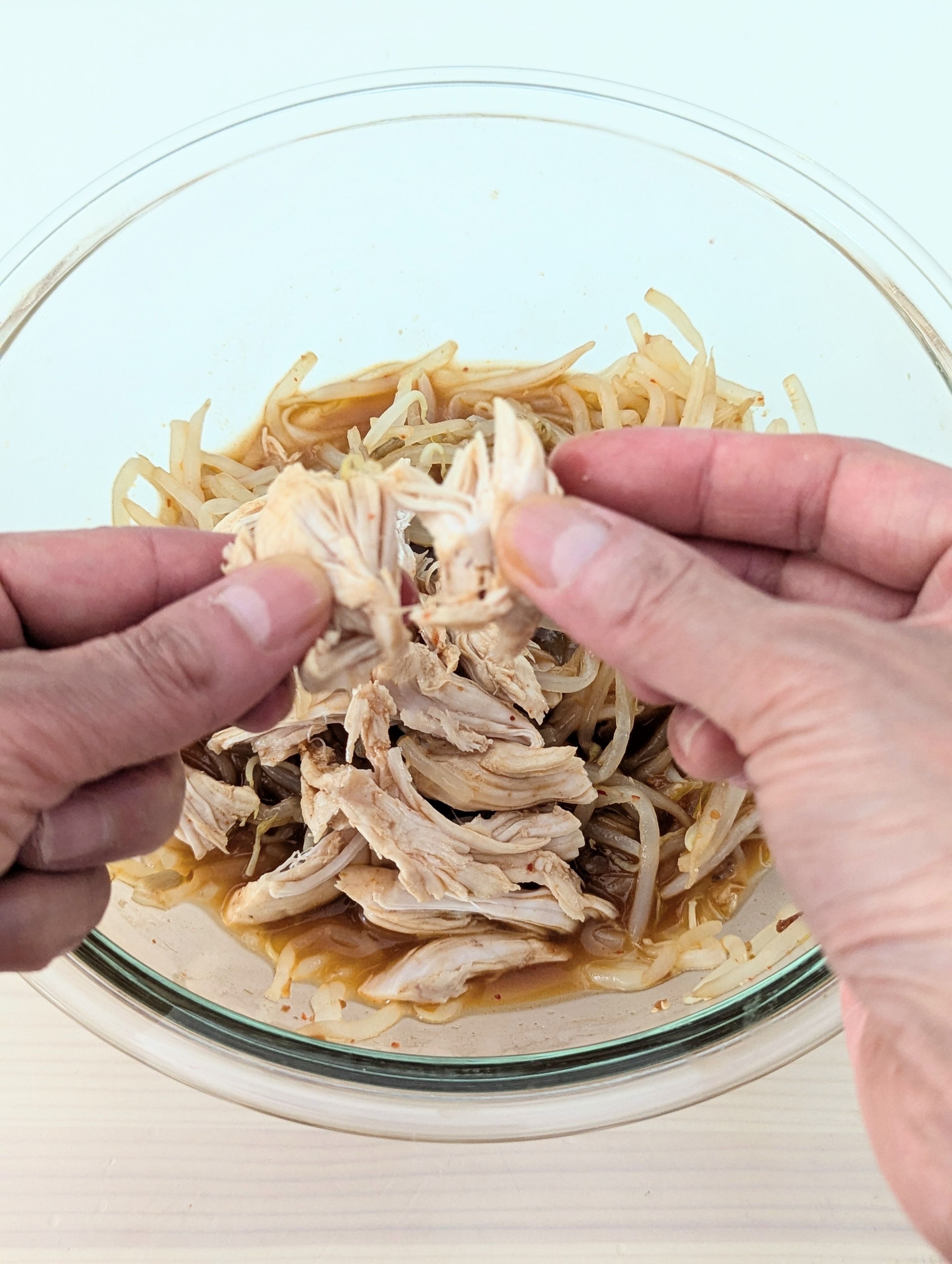 包丁いらず×レンジだけ】麻婆ごまもやしささみ｜作り置き | レシピ