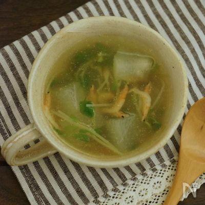 【48kcal】桜えびと冬瓜のスープ