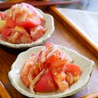 混ぜるだけ！トマトと赤玉ねぎの和風マリネ