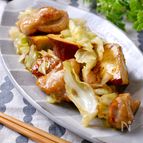 さっぱり『鶏肉とサツマイモとキャベツのバタポン炒め』