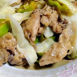 猫の作ってみた!投稿(材料2つ☆豚こまキャベツの簡単回鍋肉。)