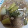 ハシガミダイコウの作ってみた!投稿(ボリューム満点♪鶏団子と青梗菜のとろみ中華風春雨スープ)