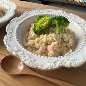 miriの作ってみた!投稿(【かにかまベーコンリゾット】驚くほど簡単で激旨！わが家の定番)