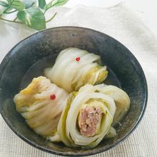 【腸活おかず】きのこたっぷりロール白菜