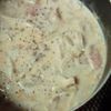 鶏皮坊主の作ってみた!投稿(中華風♡ベーコンとまいたけのごま豆乳スープ)