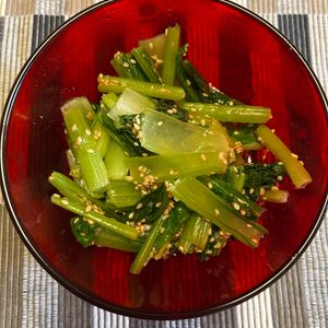 puricoの作ってみた!投稿(栄養満点！レンジで作る【小松菜ナムル】)