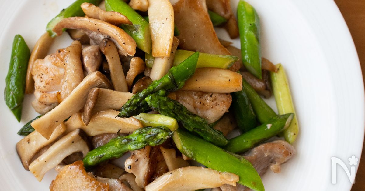 鶏とアスパラとエリンギの塩バター炒め 簡単 お弁当 By Tomoko レシピサイト Nadia ナディア プロの料理家のおいしいレシピ