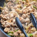 【材料2つ】甘辛最強♪簡単♪豚こまと長ネギのすき焼き風炒め♪
