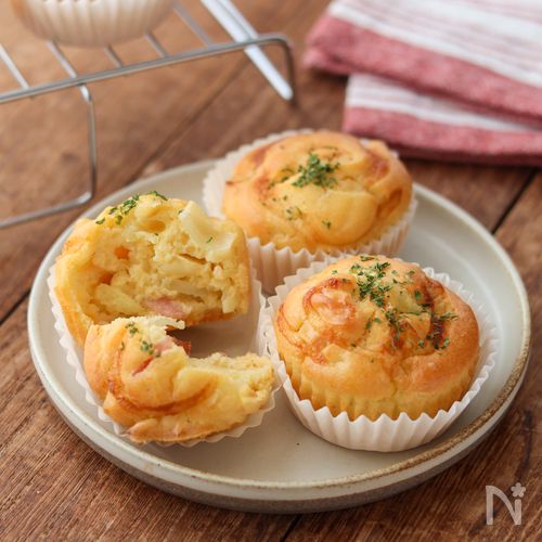 玉ねぎとベーコンの米粉マフィン