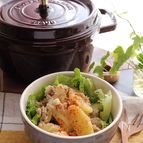 【STAUB】新たま新じゃがのほっこりふっくらひき肉炒め