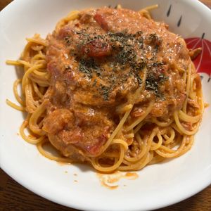 まさの作ってみた!投稿(手軽に♪ワンパン♪ツナのトマトクリームパスタ)