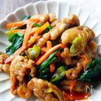【豚肉とほうれん草の中華炒め】ご飯が進んでごめんなさい😋
