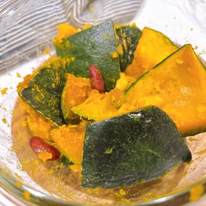 ねこまりも🐈‍⬛の作ってみた!投稿(レンジで5分！【かぼちゃのそぼろ煮】ほっこり甘辛味♩)