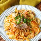豚キムチ焼きうどん
