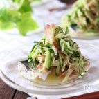 【冷凍サバ使用】レンジで簡単♪冷や汁風サバのキュウリ茗荷のせ