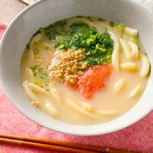 【レンジで簡単♪】明太豆乳うどん