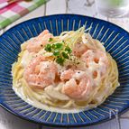 海老と蓮根のチーズクリームパスタ│ワンパン＆生クリームなし