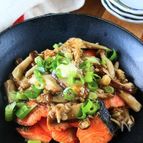 鮭ときのこのバターポン酢【レンチンで簡単メイン♪】