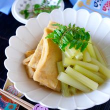 【ふきの下処理の仕方】ふきと油揚げの翡翠煮