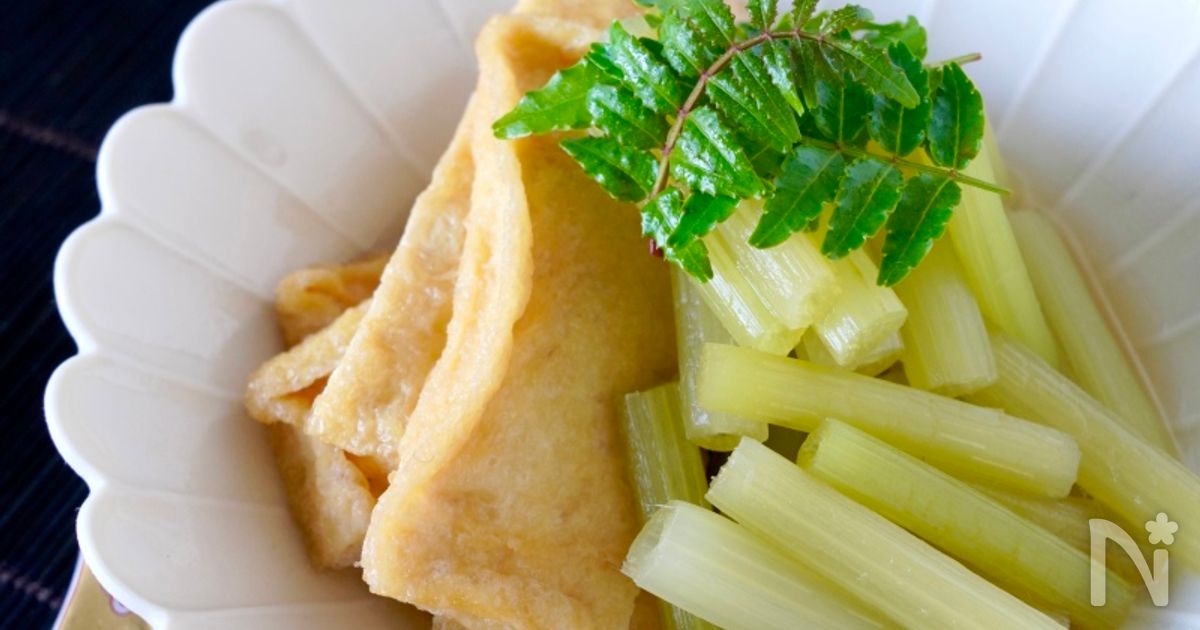 ふきの下処理の仕方 ふきと油揚げの翡翠煮 By 道添明子 あーぴん レシピサイト Nadia ナディア プロの料理家のおいしいレシピ