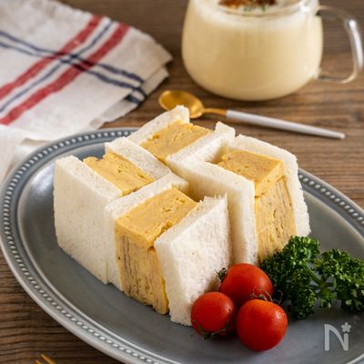 【だし巻きたまごサンド】幸せの味♪まるでカフェ！