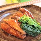 揚げない手羽中の甘辛焼き