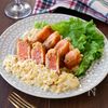 【サーモンレアかつ】冷凍でOK！失敗なしレンチンタルタルと♪