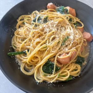 し☆の作ってみた!投稿(超簡単！ワンパンで！焦がしガーリックバター醤油コンソメパスタ)
