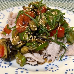 ともとらの作ってみた!投稿(夏野菜たっぷり豚しゃぶサラダ)