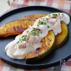 かぼちゃのバター焼き💛米粉のミルクソースがけ