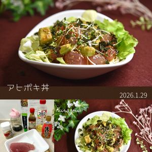 クラ蔵の作ってみた!投稿(これひとつで満足♪やみつき簡単アヒポキ丼)