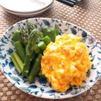 白だしでレンチンがポイント♡アスパラのハムエッグタルタル