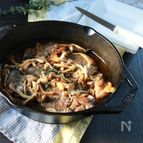 牛肉のきのこソース