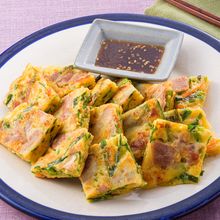 焼肉のたれで味が決まる！豚にらのチーズチヂミ