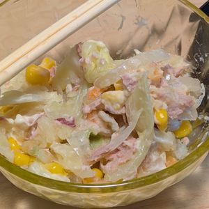 冬生まれ。の作ってみた!投稿(【春キャベツのツナサラダ】もりもり食べれる♡春の彩り副菜♬)