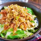 『春キャベツとカリカリ豚バラの甘酢ネギごまだれ』【#簡単】