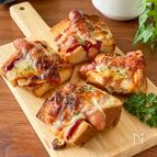 【食パン1枚で4個できる節約トースト】
節約チーズドッグ