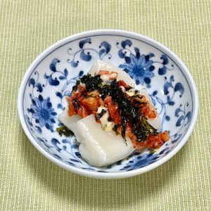 キャピタンの作ってみた!投稿(すぐでき！ピリ辛まろやか韓国風『キムチーズ餅』)