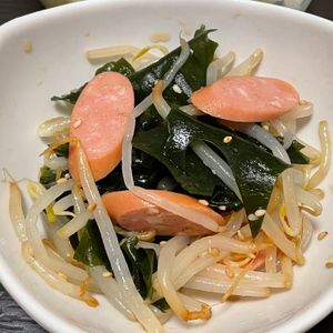 marikoの作ってみた!投稿(レンジで5分！【わかめともやしの中華サラダ】胡麻油香る♩)