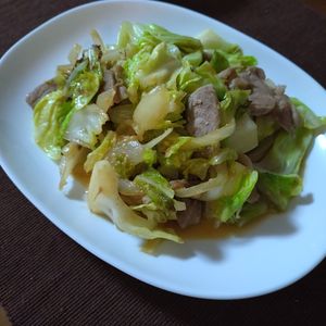 1157346の作ってみた!投稿(【ご飯がっつり】キャベツとなすのひき肉回鍋肉☆ワンパン速攻)