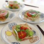 涼のおもてなし 夏野菜のさらさ寄せ。