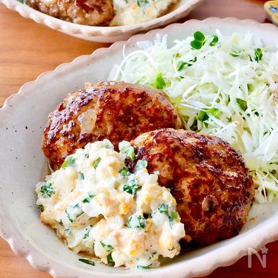 【照り焼きハンバーグ〜大葉タルタル〜】定番が美味しい♪